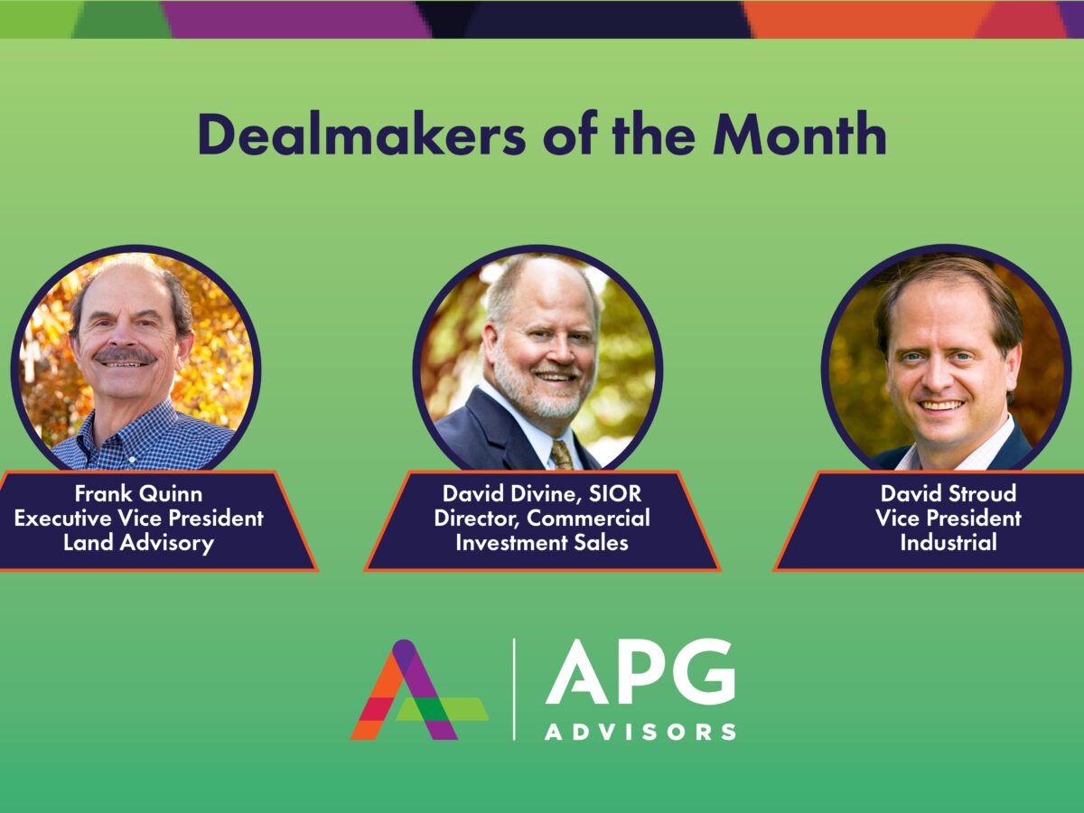 dealmakers of the month apg commercial real estate north carolina
